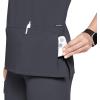 imageJockey Womens Scrubs Womens True Fit Crossover VNeck Scrub TopCharcoal Grey