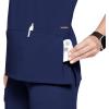 imageJockey Womens Scrubs Womens True Fit Crossover VNeck Scrub TopNew Navy