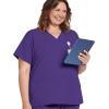 imageJockey Womens Scrubs Womens True Fit Crossover VNeck Scrub TopPurple