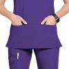 imageJockey Womens Scrubs Womens True Fit Crossover VNeck Scrub TopPurple