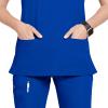 imageJockey Womens Scrubs Womens True Fit Crossover VNeck Scrub TopRoyal Blue