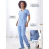 imageJockey Womens Scrubs Womens VNeck Crossover Scrub TopBlue