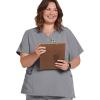 imageJockey Womens Scrubs Womens VNeck Crossover Scrub TopPewter