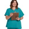 imageJockey Womens Scrubs Womens VNeck Crossover Scrub TopTeal