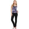 imageJockey Womens Shapewear Skimmies Ultralight Smoothing Soft Stretch Lace CamiFormal Navy Floral