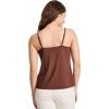 imageJockey Womens Shapewear Skimmies Ultralight Smoothing Soft Stretch Lace CamiTuscan Brown