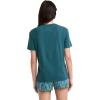 imageJockey Womens Sleepwear Organic Cotton Stretch Short Sleeve TopCurious Teal