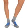 imageJockey Womens Socks Womens Sport Quarter Socks  3 PackLight Grey on TealLight GreyLight Grey on Bahama Blue