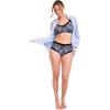 imageJockey Womens Underwear Soft Stretch Lace Microfiber BriefBlack Nouveau Garden