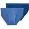 imageJockey Mens Underwear Elance Microfiber String Bikini  2 PackOcean BlueMimas Blue