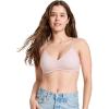 imageJockey Womens Bra Smooth ampamp Sleek Lace Full Coverage Wirefree TShirt BraPink Haze