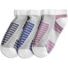 imageJockey Womens Socks Womens Sport LowCut Socks  3 PackWhite on GreyWhite on DenimWhite on Lavender