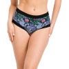 imageJockey Womens Underwear Soft Stretch Lace Microfiber BriefBlack Nouveau Garden