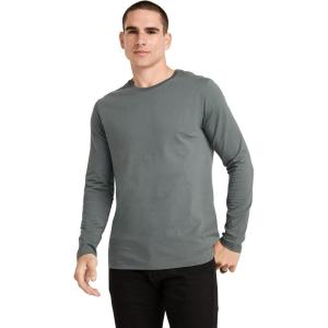 imageJockey Mens Casualwear Made2Fit Long Sleeve Crew Neck TShirtBattleship Grey