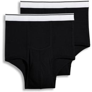 imageJockey Mens Underwear Big Man Pouch Brief  2 PackBlack