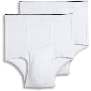 imageJockey Mens Underwear Big Man Pouch Brief  2 PackWhite