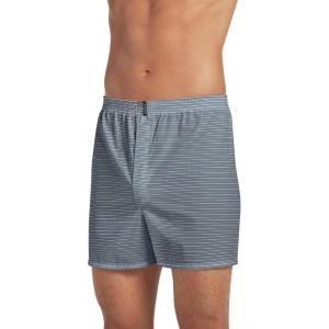 imageJockey Mens Underwear Classics Full Cut 5quot Boxer  3 PackSilver Line StripeTropical Teal WindowFun Teal Plaid
