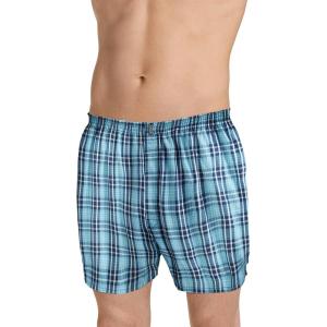 imageJockey Mens Underwear Classics Full Cut 5quot Boxer  3 PackTeal Bold PlaidBeach Foam WeaveGreen and Bold Plaid