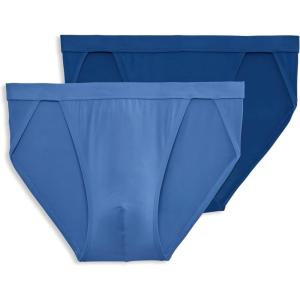 imageJockey Mens Underwear Elance Microfiber String Bikini  2 PackOcean BlueMimas Blue