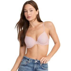 imageJockey Womens Bra Smooth ampamp Sleek Lace Demi Coverage Underwire TShirt BraPink Haze