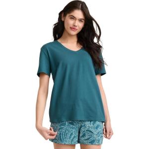 imageJockey Womens Sleepwear Organic Cotton Stretch Short Sleeve TopCurious Teal