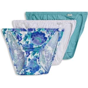 imageJockey Womens Underwear Elance String Bikini  3 PackCoveRain StripeLuscious Blue Bloom