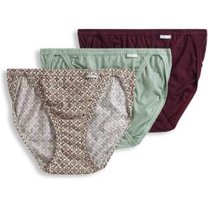 imageJockey Womens Underwear Elance String Bikini  3 PackDeep SangriaGallant GeoDried Sage