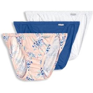 imageJockey Womens Underwear Elance String Bikini  3 PackMarina BlueSimple Scatter DotSimple Spring Bouquet