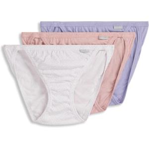 imageJockey Womens Underwear Elance String Bikini  3 PackViolet VeilCoral Mist HeatherTango Dot