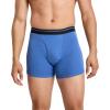 imageJockey Mens Underwear Lightweight Classic 5quot Boxer Brief  3 PackSolid GreyTrue Blue HeatherMalibu Red