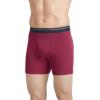 imageJockey Mens Underwear Lightweight Classic 5quot Boxer Brief  3 PackTrue NavyIron GreyRed Wine