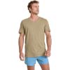 imageJockey TShirts for Men  V Neck Undershirts Cotton Mens TShirts  3 PackBrunswick GreenRocky BeachMalibu Red