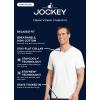 imageJockey TShirts for Men  V Neck Undershirts Cotton Mens TShirts  3 PackDiamond WhiteGrey HeatherJust Past Midnight