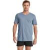 imageJockey TShirts for Men  V Neck Undershirts Cotton Mens TShirts  3 PackTeal SlateSilver Line BlueOcean Sky