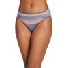 imageJockey Womens Underwear No Panty Line Promise Bikini  3 PackHorizon Twilight StripeRose WineDusk Blue