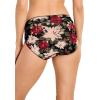 imageJockey Womens Underwear No Panty Line Promise Bikini  3 PackWatercolor PoinsettiaRed PearBlack