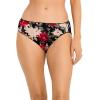 imageJockey Womens Underwear No Panty Line Promise Bikini  3 PackWatercolor PoinsettiaRed PearBlack