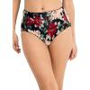 imageJockey Womens Underwear No Panty Line Promise Hip Brief  3 PackWatercolor PoinsettiaRed PearBlack