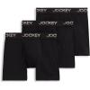 imageJockey Boys Underwear Cotton Stretch Boxer Brief  3 PackBlack