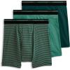 imageJockey Mens Underwear Lightweight Classic 5quot Boxer Brief  3 PackTypical Green StripeAmazonTrusty Green