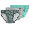 imageJockey Mens Underwear Mens Elance Bikini  3 PackGrey DoveGreen Duet GeoOpulent Jade