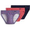 imageJockey Mens Underwear Mens Elance Bikini  3 PackTypical Marina Tile DotMalibu RedTrue Navy