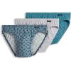 imageJockey Mens Underwear Mens Elance Bikini  3 PackTypical Tile DotTeal SlateSolid Grey