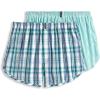 Field Day Teal Plaid/Needle Weave Stripe