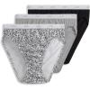 imageJockey Womens Underwear Classic French Cut  3 PackBlack Petals