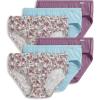 imageJockey Womens Underwear Elance Bikini  6 PackBleachedElissa FloralSilver Plum