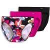 imageJockey Womens Underwear No Panty Line Promise Bikini  3 PackWild BloomsBlackFuchsia Purple