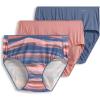 imageJockey Womens Underwear No Panty Line Promise Hip Brief  3 PackHorizon Twilight StripeRose WineDusk Blue