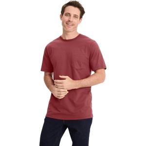 imageJockey Mens Casualwear Made in America Heritage Short Sleeve Pocket TeeLeather Red