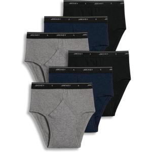 imageJockey Mens Underwear Briefs  Classic Low Rise Design Pack of 6  Authentic Mens Underwear for Comfort and QualityDenimCinder HeatherBlack